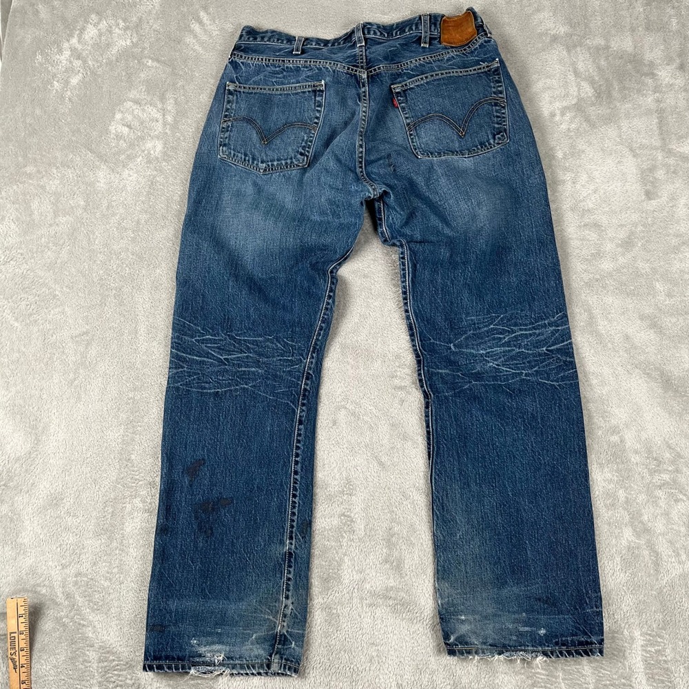 Levi's 501 Button Fly Jeans Mens 38x32 Mexico WPL 423 Distressed Y2K - Picture 5 of 13
